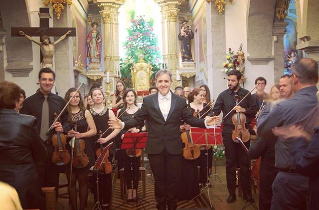 Con la Orquesta de la Costa Atlántica en Portugal, final del concierto