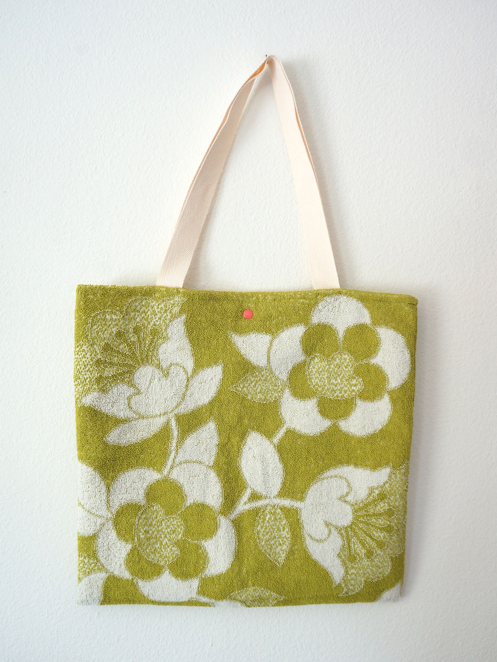 Thumbnail: Towel Shopper - Avocado Green - Floral