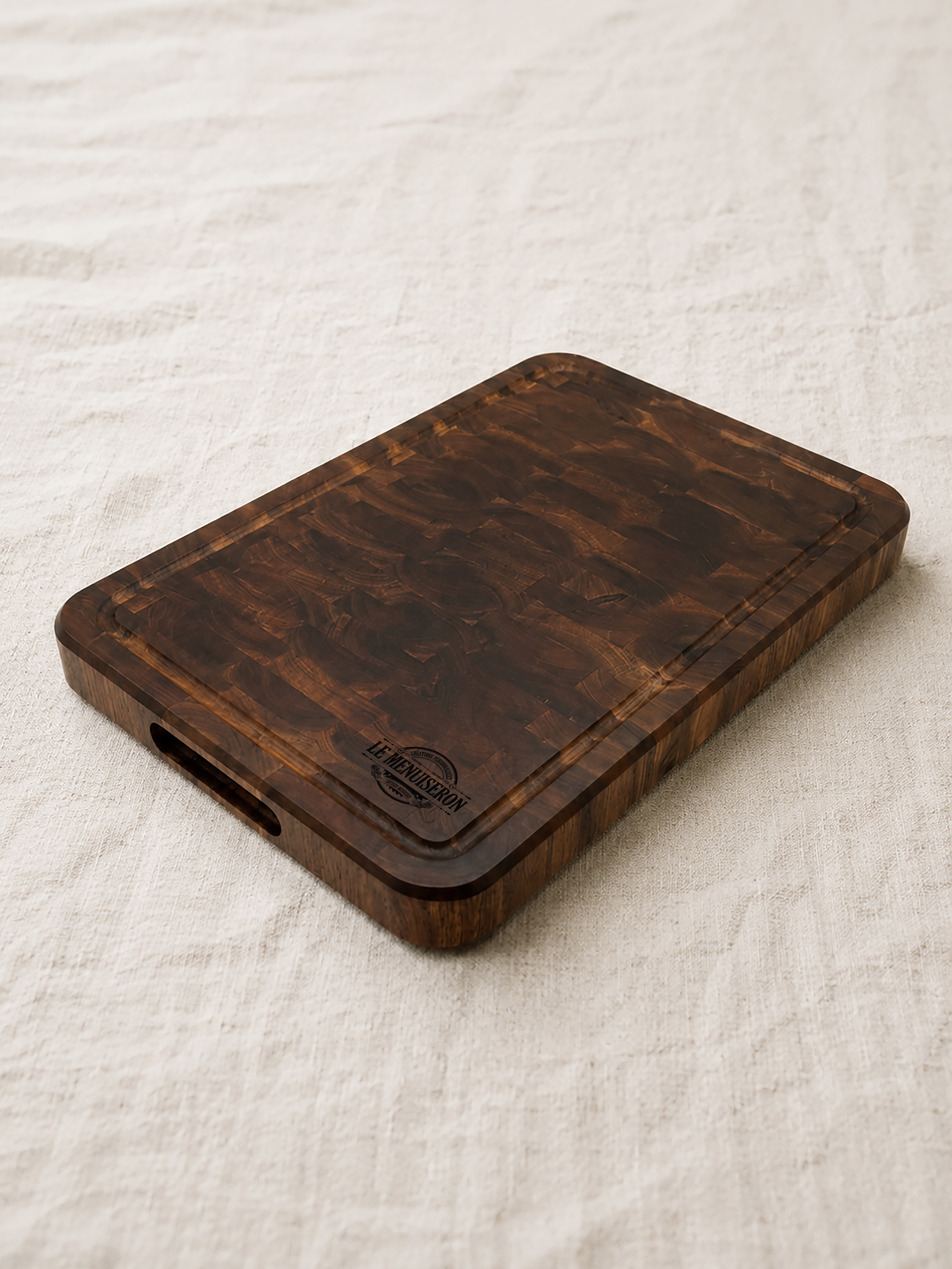 Planche à découper style"Billot" en acacia
