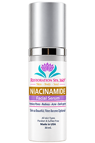 Restoration spa 360 niacinamide serum to help improve skin texture and reduce the apperance of pores