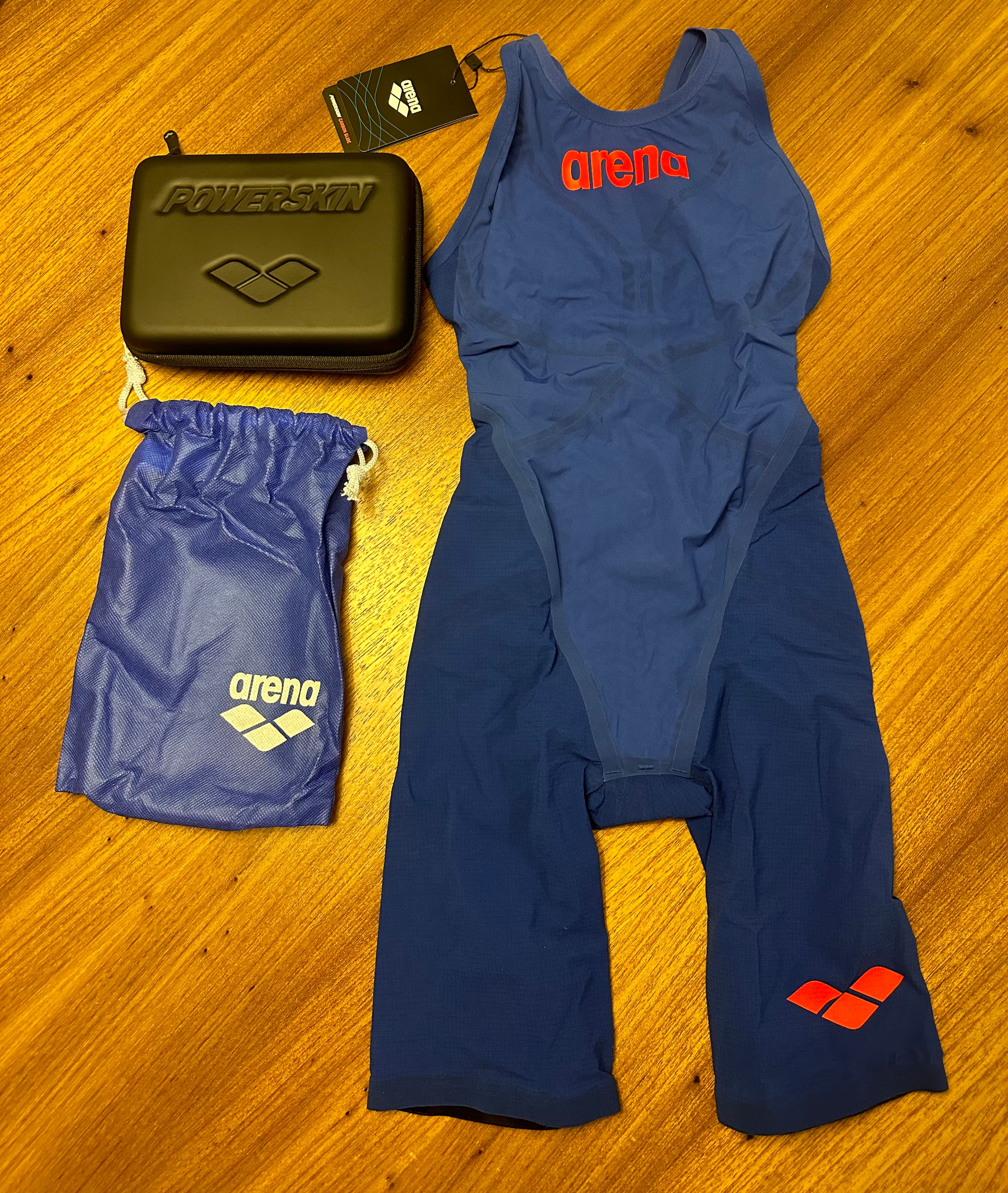 Arena Powerskin Carbon Glide Azul, tam 22