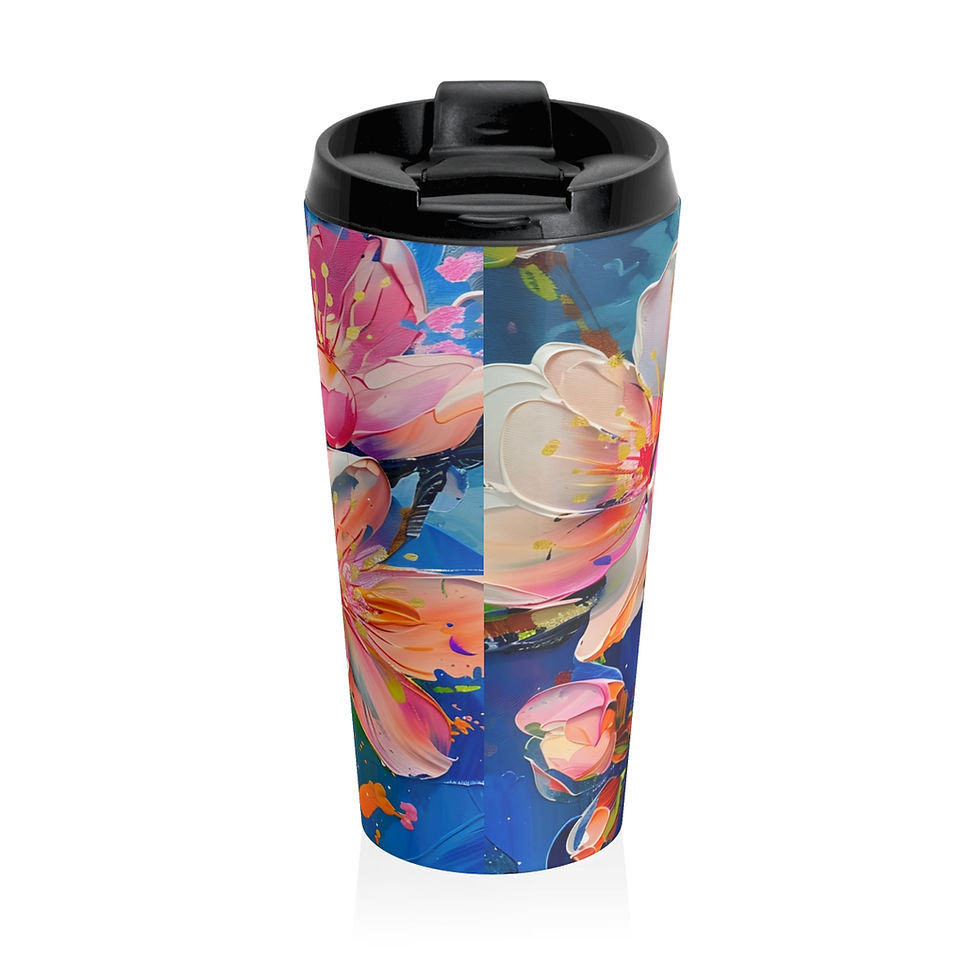 Thumbnail: Cherry Blossoms - Elegant Stainless Steel Travel Mug - Coffee Lovers and Tea
