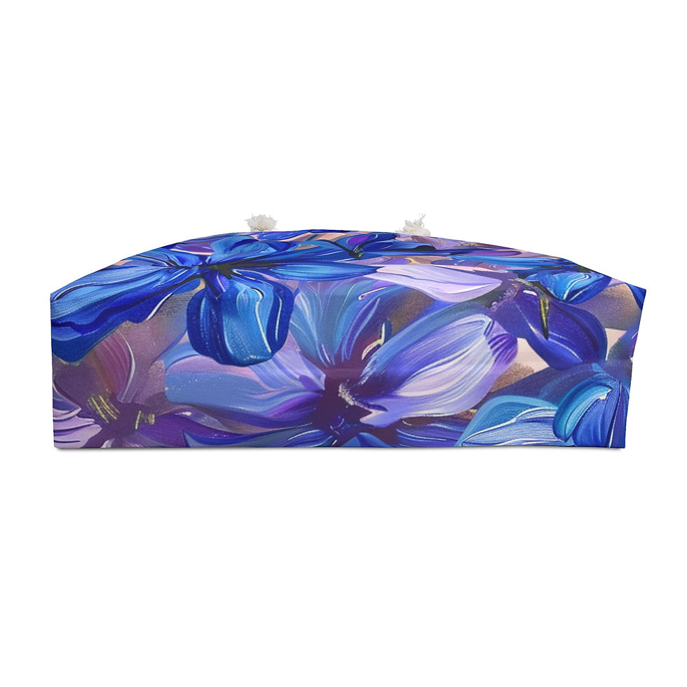 Thumbnail: Vibrant Floral Delight Weekender Bag | Luxury Oversized Floral Tote Café Demure