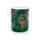 Thumbnail: Global Elegance: Gold Green Blue World Map Coffee Mug -, (11oz, 15oz)