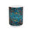 Thumbnail: Vintage Floral Elegance Coffee Mug - Vibrant Flowers on Teal Background