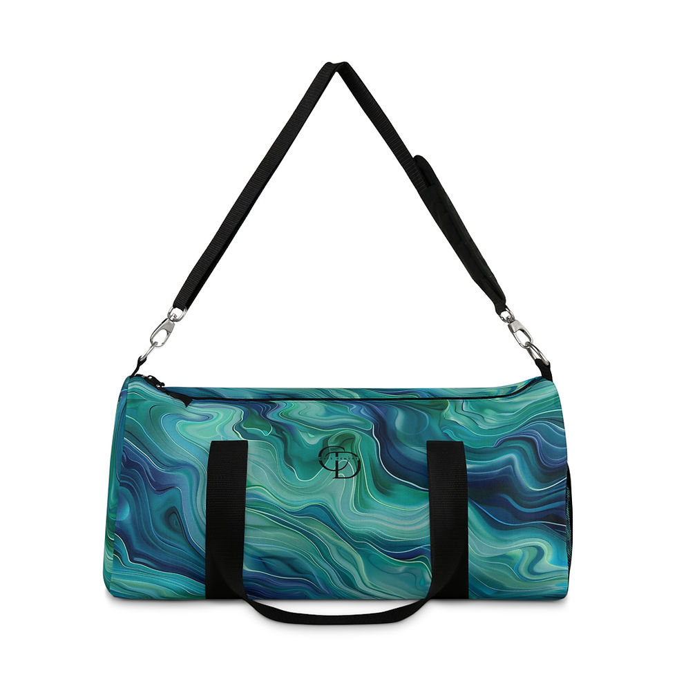 Thumbnail: Oceanic Harmony Duffel Bag - Original Pattern by Café Demure