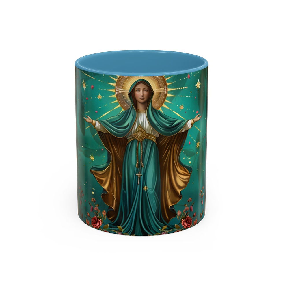 Thumbnail: Graceful Embrace: The Blessed Mother - Accent Coffee Mug (11, 15oz)