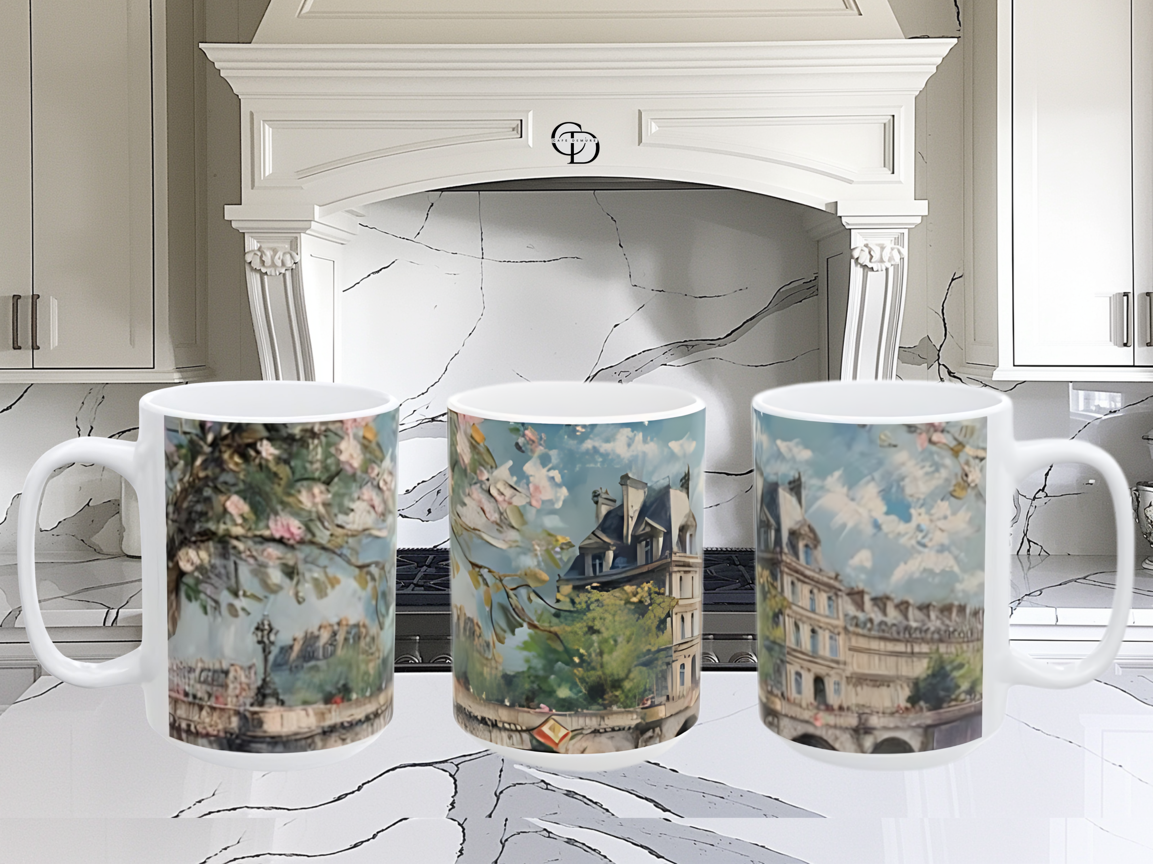 Parisian Elegance: A Glimpse of Timeless Beauty - Ceramic Mug, (11oz, 15oz)