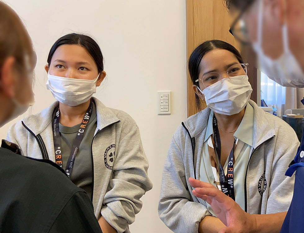 ミャンマーから今年来たばかりの技能者と、通訳スタッフ📷