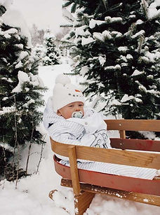 Petit fan à l'autocueillette chez Sapins Drummond