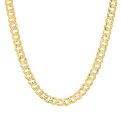 14K Yellow Gold  Flat Curb Chain (8mm)