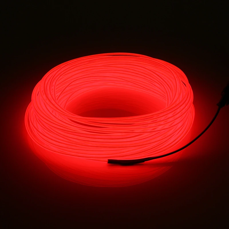 Thumbnail: LED Neon Glow EL Wire – Flexible Rope Light for Car, Party & Room Decor