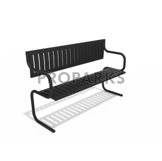 Banca metalica para exterior.