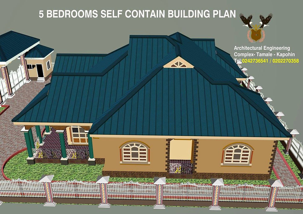 Thumbnail: 5 BEDROOMS SELF CONTAIN BUILDING PLAN