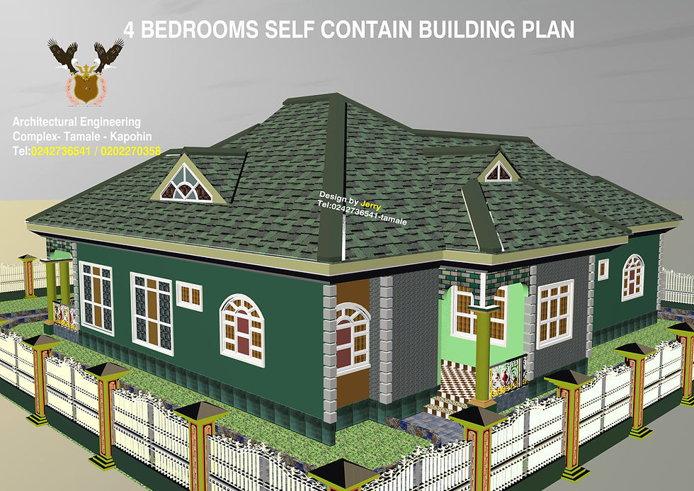 Thumbnail: 4 BEDROOMS SELF CONTAIN BUILDING PLAN