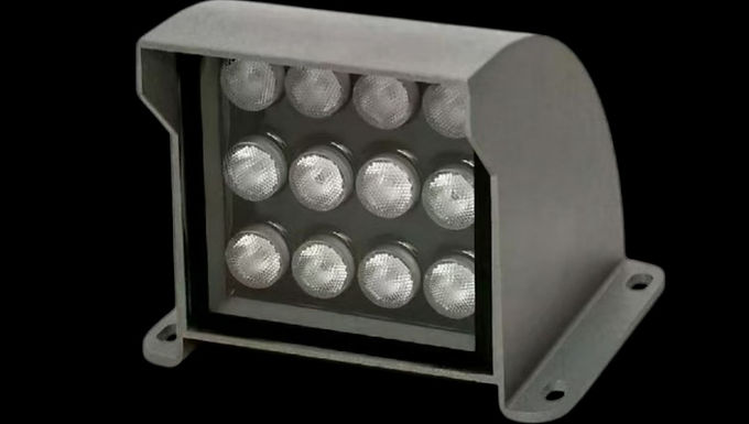 Die-cast aluminum housing in a powder coated bronze finish with stainless steel
hardware