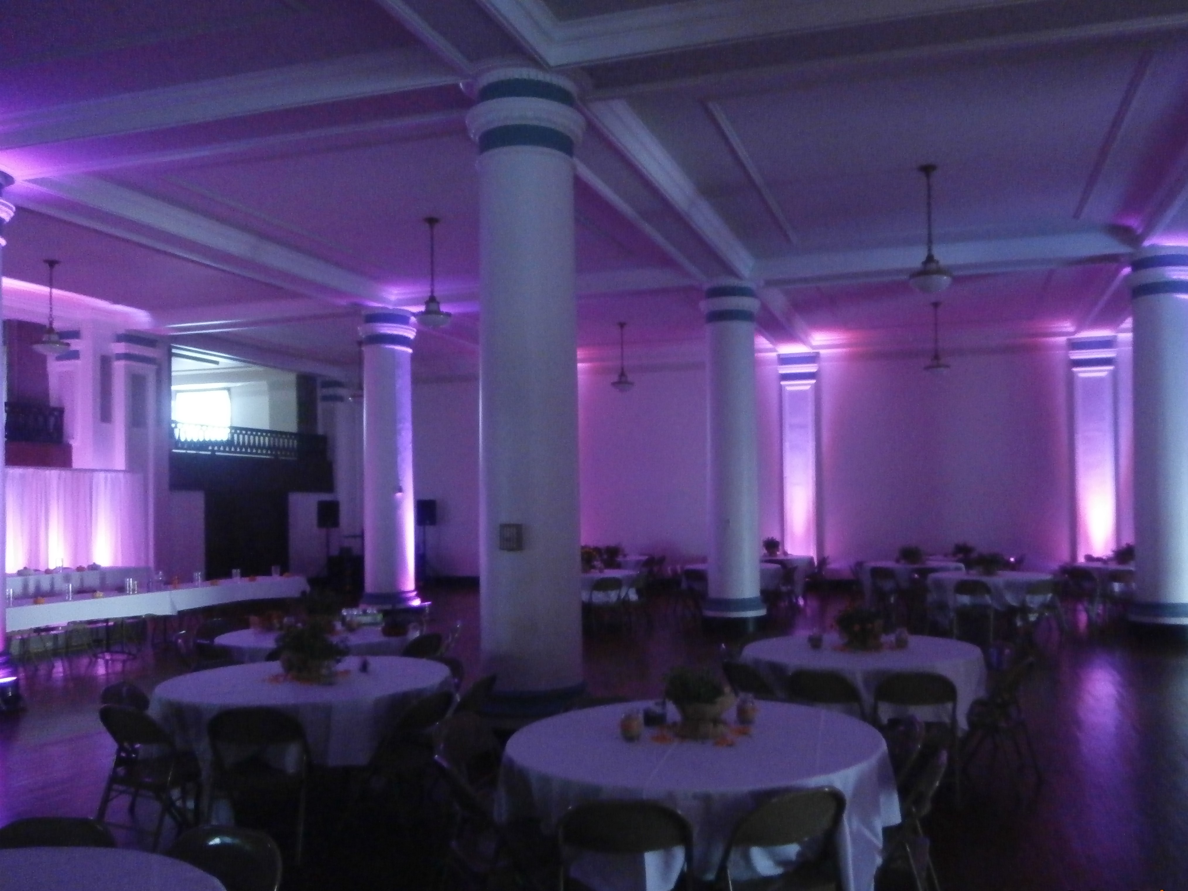 Up-lighting in the Masonic Temple