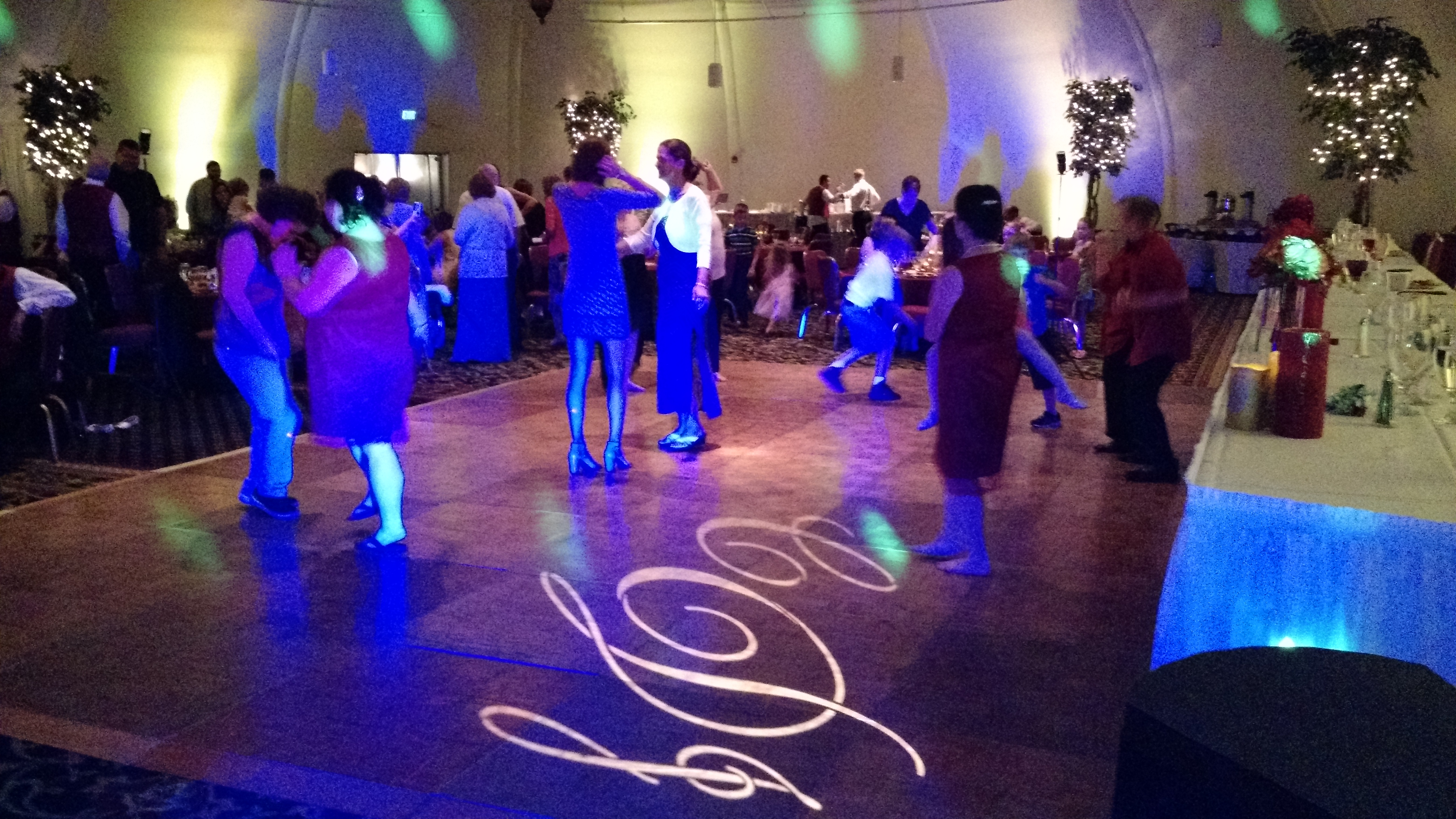 Custom light monogram adds flair