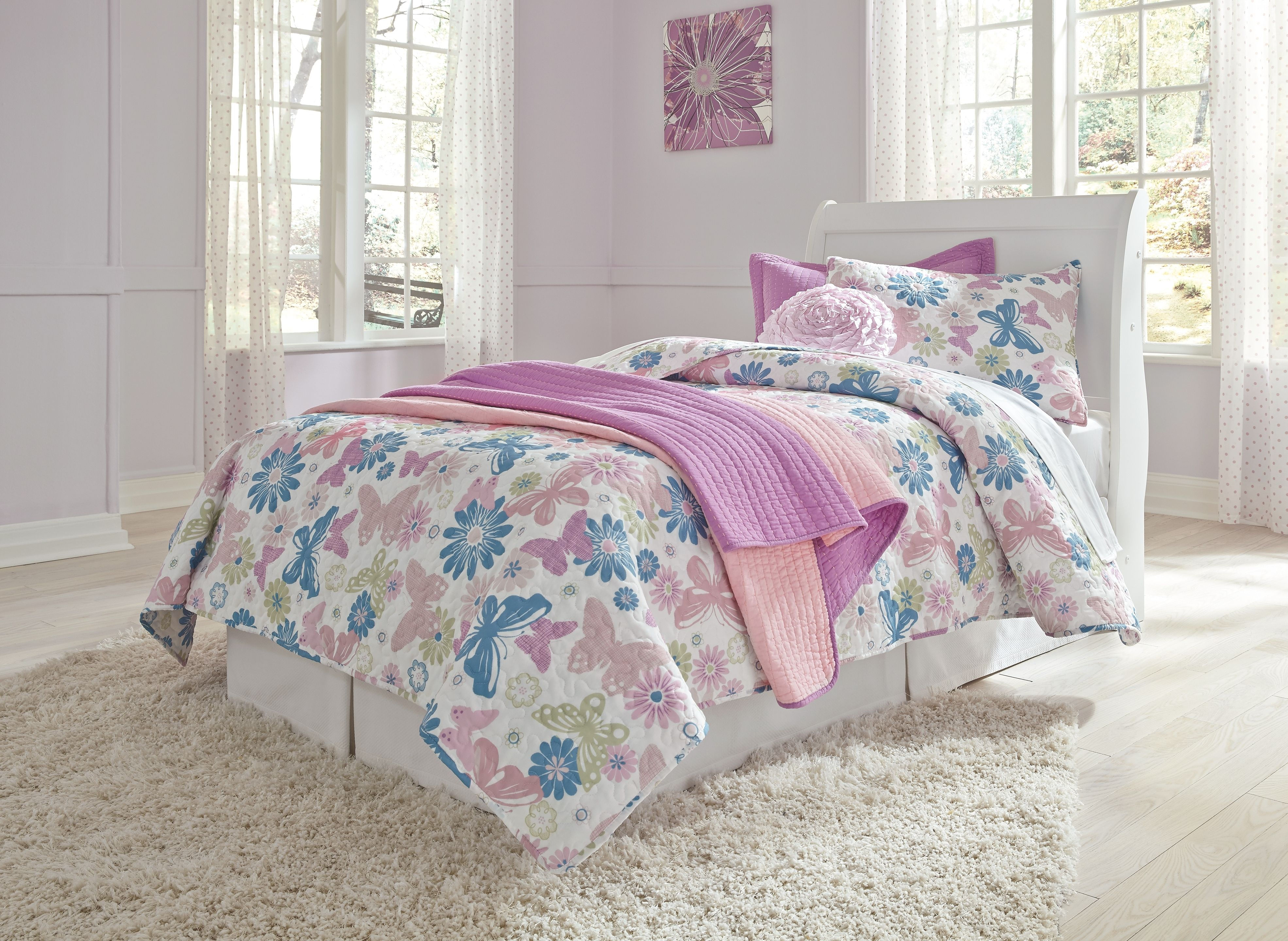 Anarasia - White - Twin Sleigh Headboard