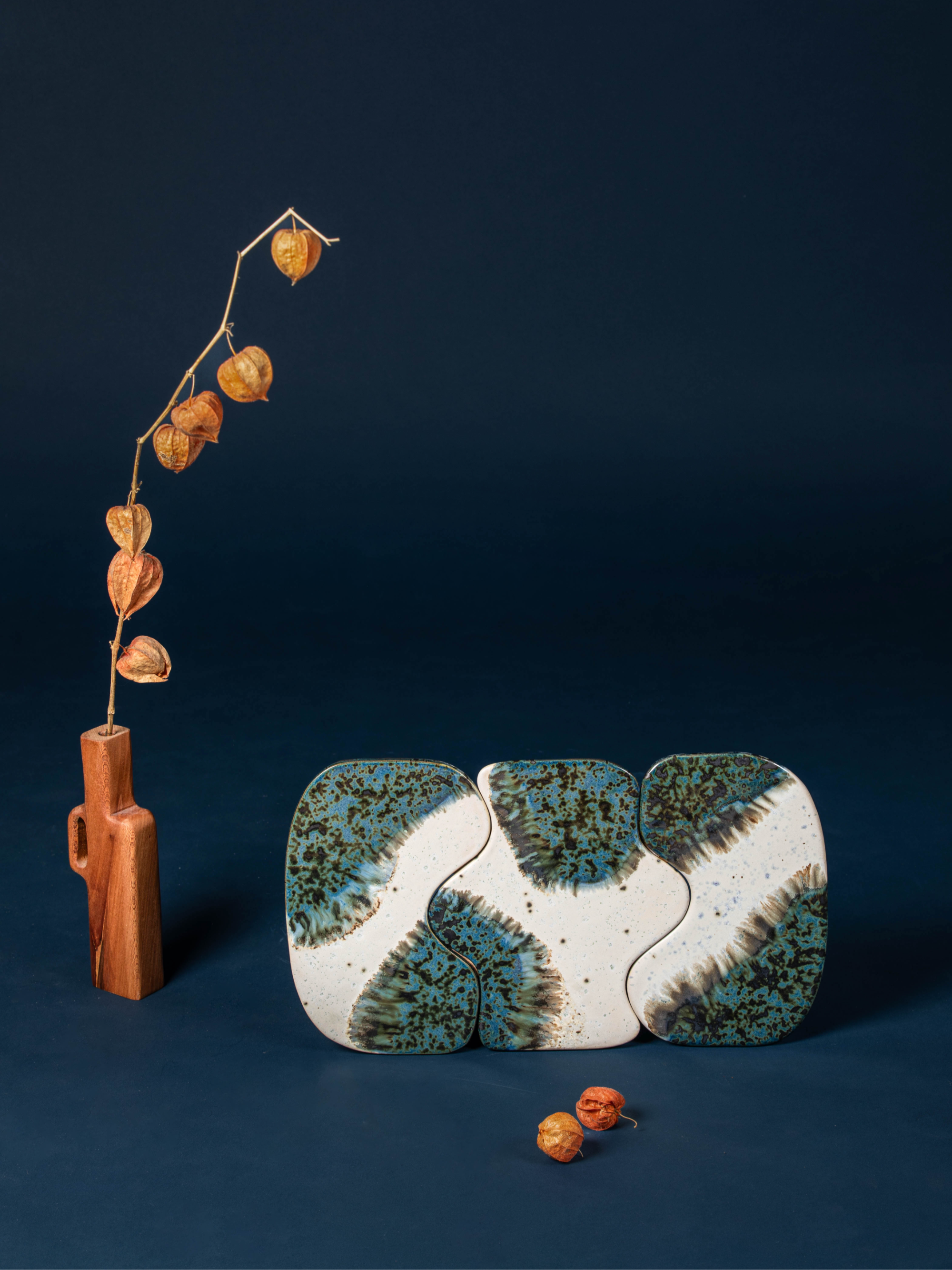 Bas relief Horizon - Bleu nuit