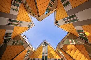 Moderne Architektur der Kubushäuser in Rotterdam