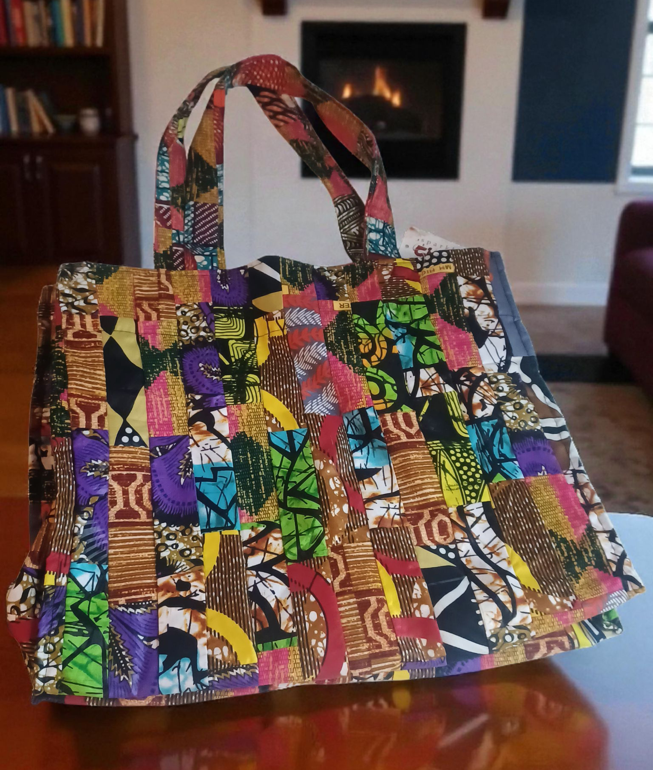 Handmade African tote bag