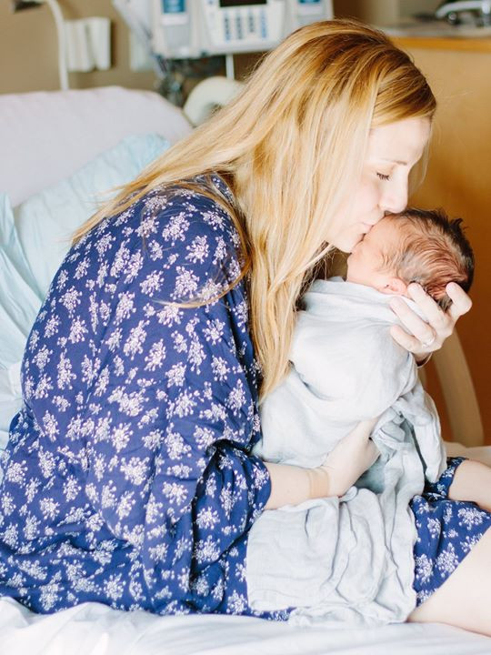 Mother and newborn son at Orem Community Hospital, Orem Utah