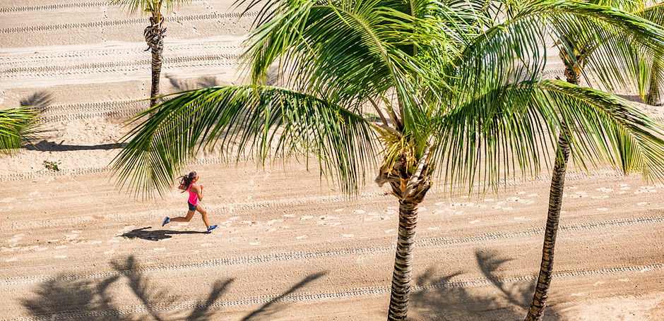 Woman Running Beach