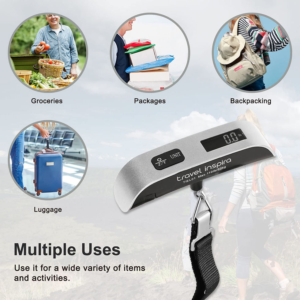 Thumbnail: travel inspira Luggage Scale, Portable Digital Hanging Baggage Scale for Travel,
