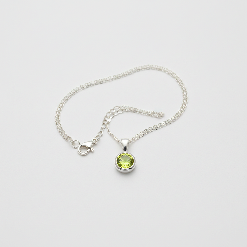 Peridot Solitaire Necklace