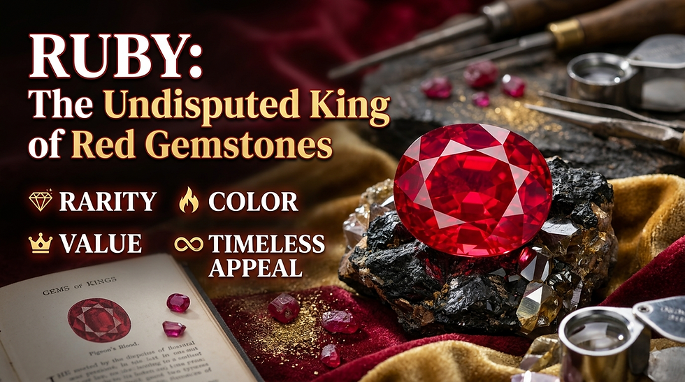 Ruby: The Undisputed King of Red Gemstones — Rarity, Color, Value & Timeless Appeal