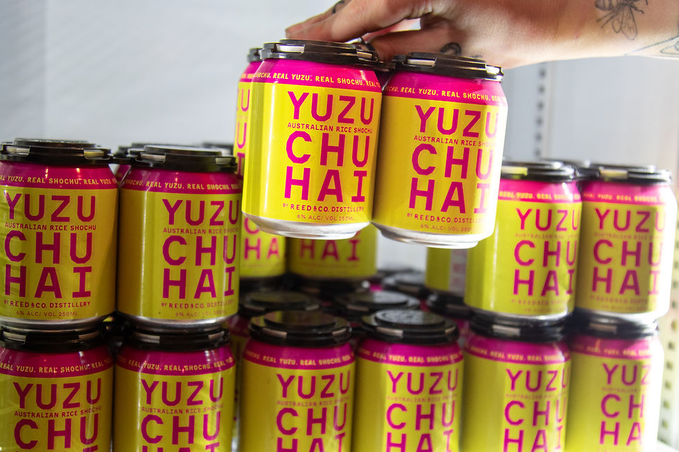 Yuzu Chuhai canned cocktail includes locally-grown yuzu, Rice Shochu and soda.