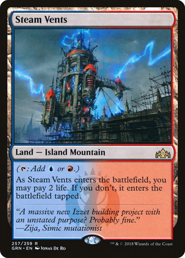 Steam Vents - GRN - 257 - EX - MTG