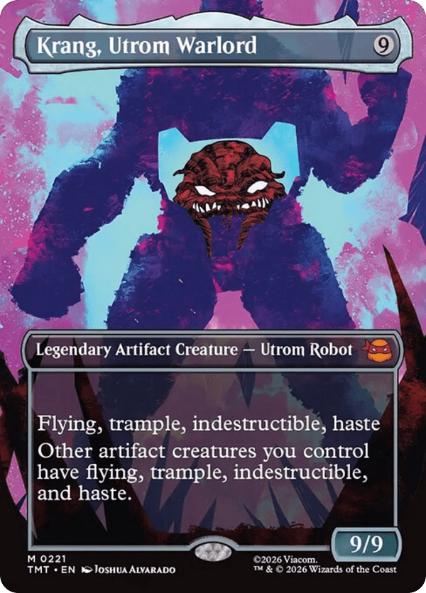 Krang, Utrom Warlord - TMT - 221 - Borderless - Foil - NM - MTG