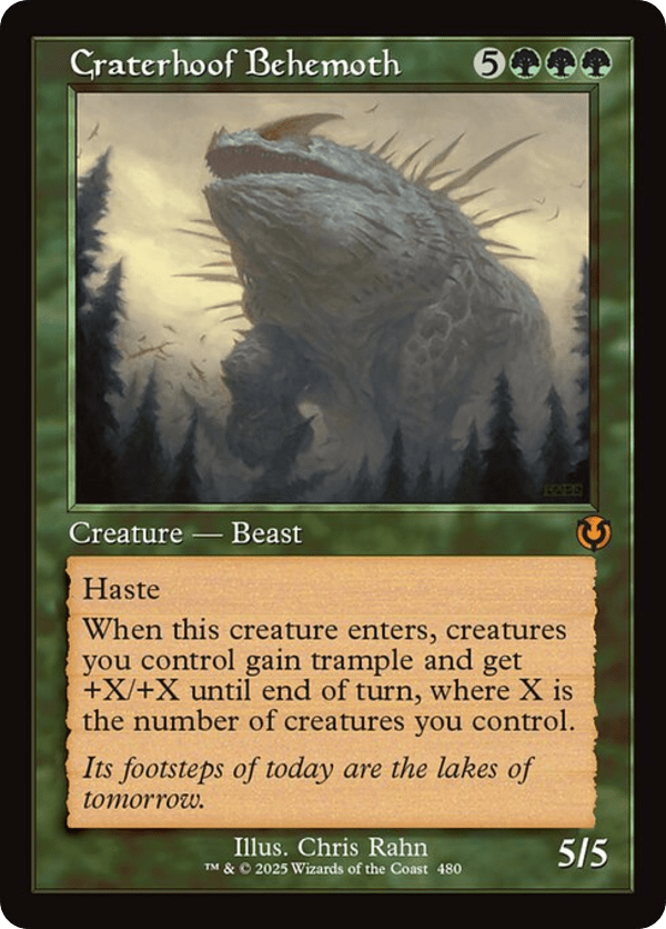 Craterhoof Behemoth - INR - 480 - Foil - NM - MTG