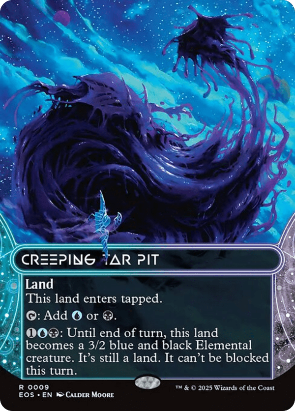 Creeping Tar Pit - EOS - 9 - Showcase - Foil - NM - MTG