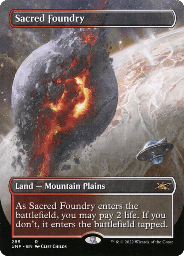 Sacred Foundry - UNF - 285 - Borderless - Foil - NM - MTG
