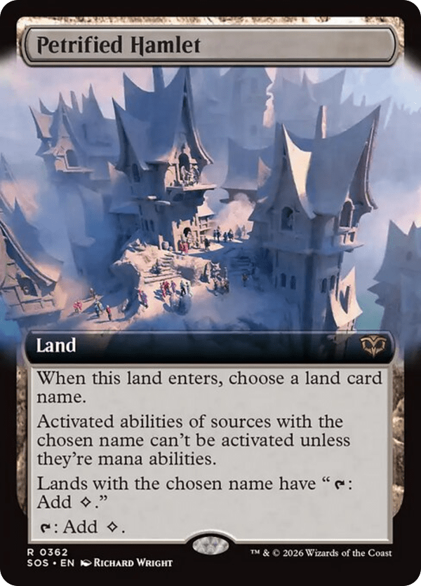 Petrified Hamlet - SOS - 362 - Extended Art - NM - MTG