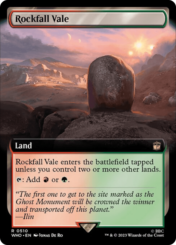 Rockfall Vale - WHO - 510 - Extended Art - Foil - NM - MTG