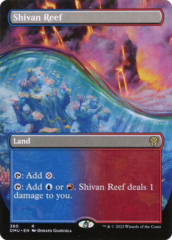 Shivan Reef - DMU - 380 - Borderless - Foil - NM - MTG