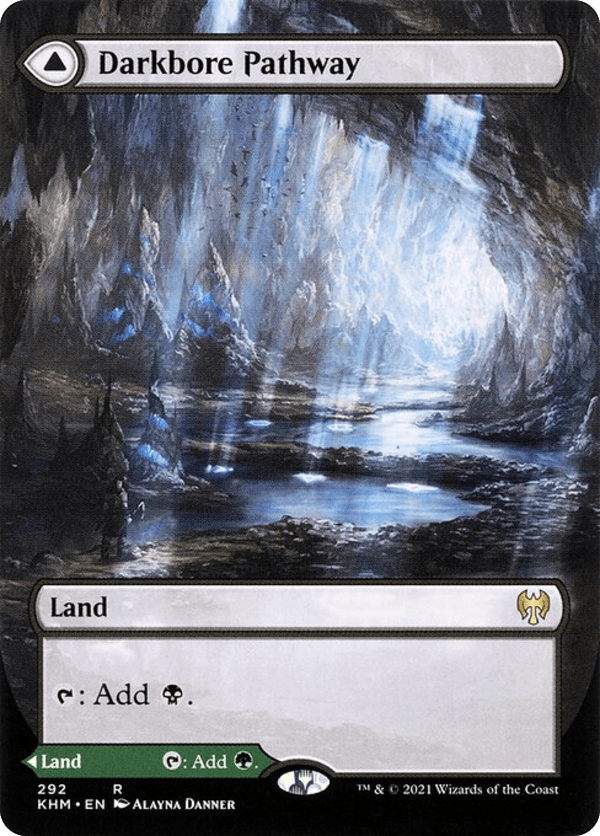 Darkbore Pathway - KHM - 292 - Borderless - Foil - NM - MTG