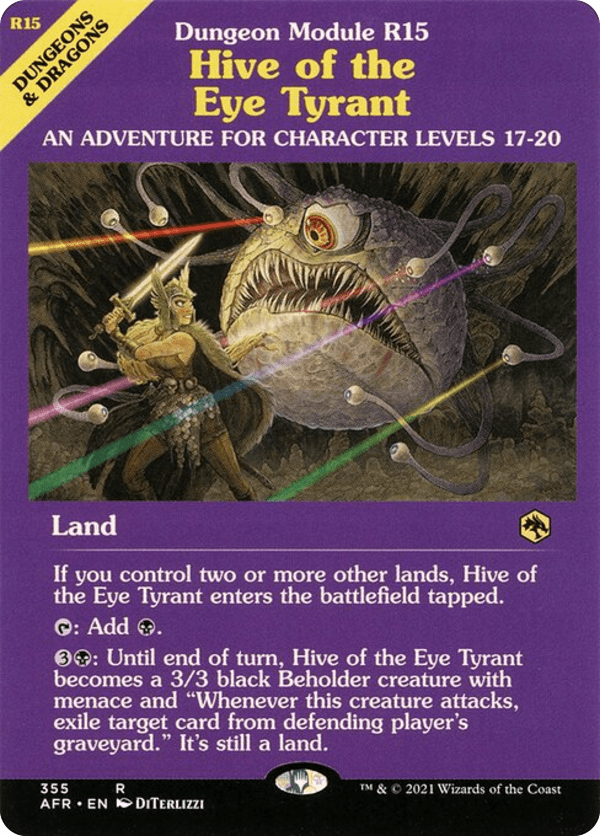 Hive of the Eye Tyrant - AFR - 355 - Showcase - Foil - NM - MTG