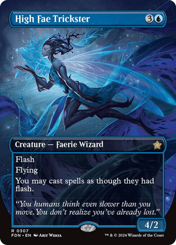 High Fae Trickster - FDN - 307 - Borderless - Foil - NM - MTG
