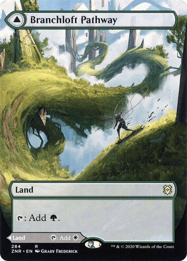 Branchloft Pathway - ZNR - 284 - Borderless - Foil - NM - MTG