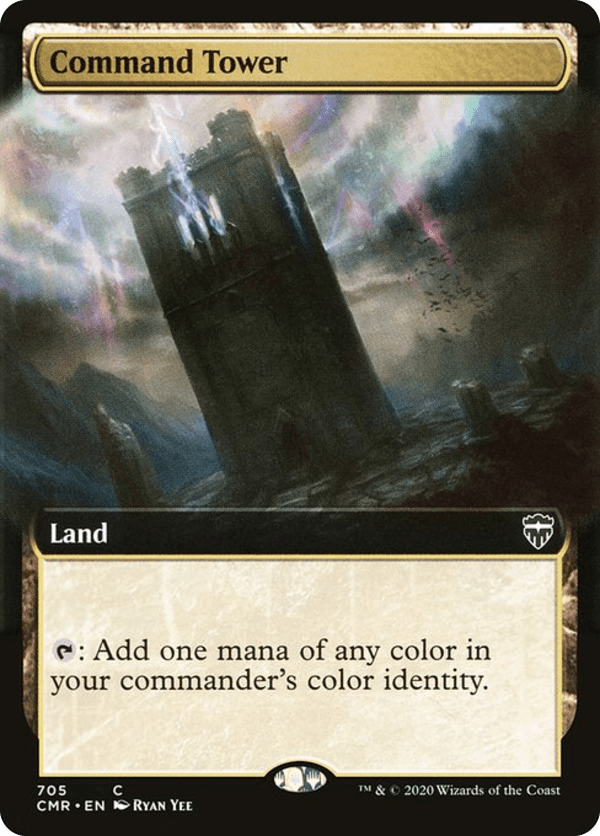 Command Tower - CMR - 705 - Extended Art - Foil - NM - MTG