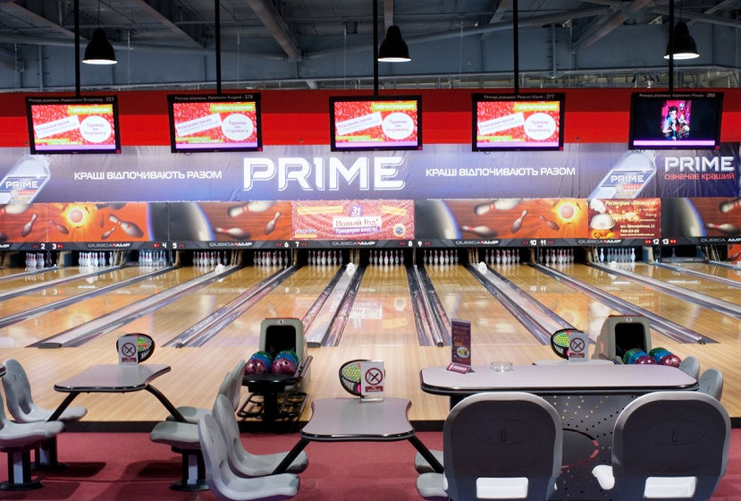 Bowling club interior