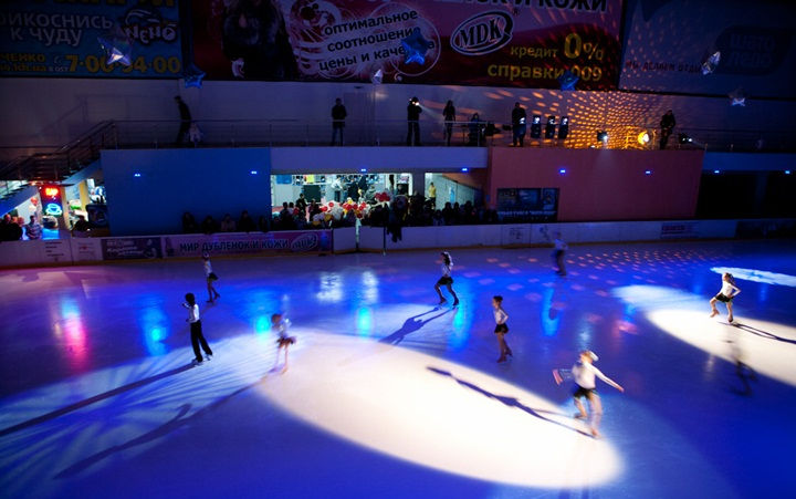 Romantic time at the ice rink