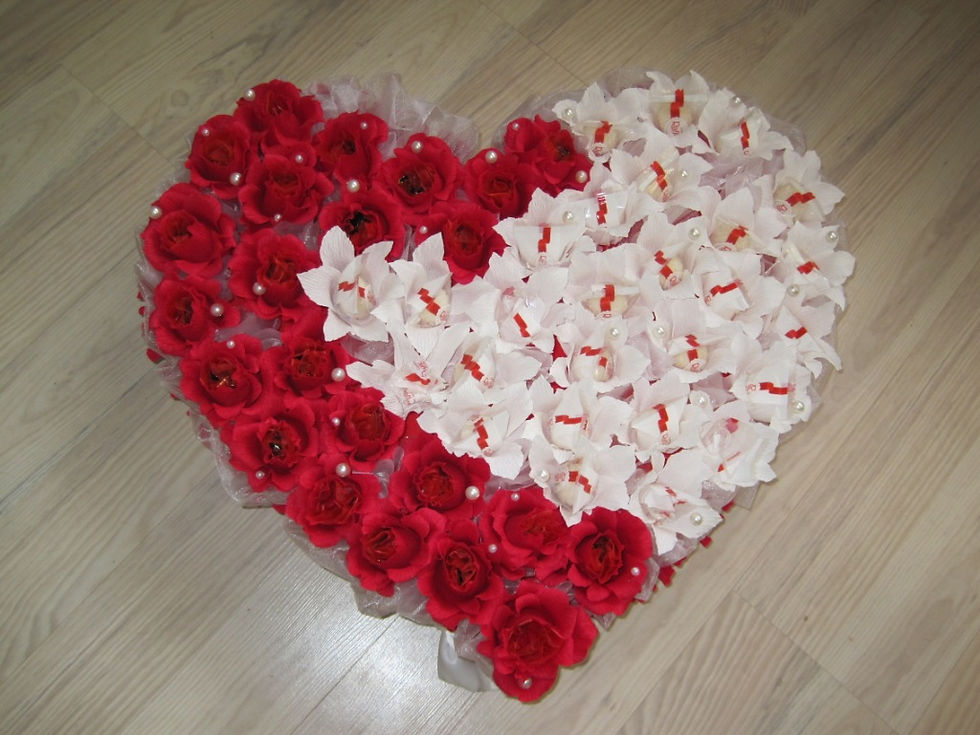 Rafaello and roses bouquet