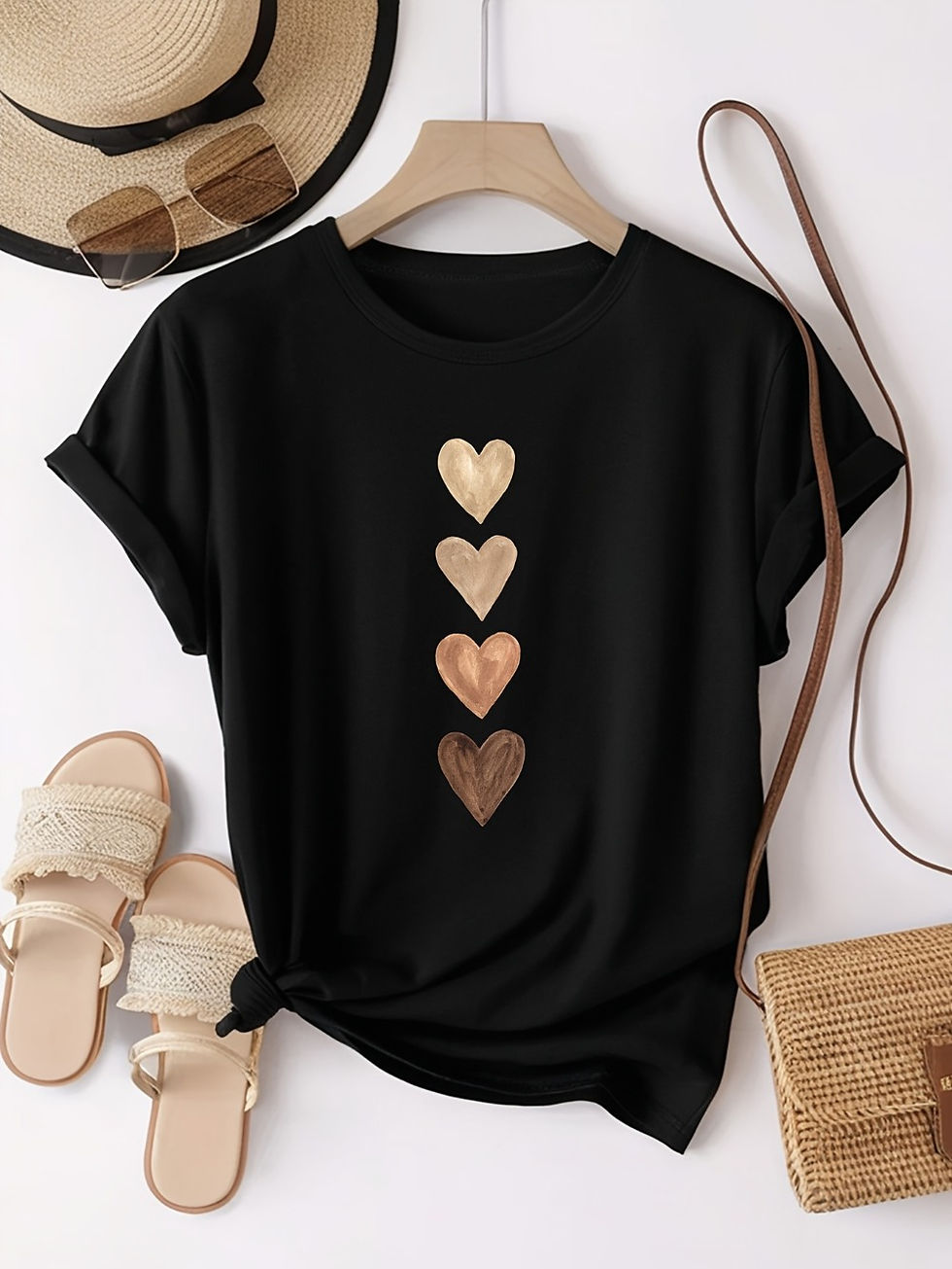 Miniatura: Golden Hearts Graphic Tee