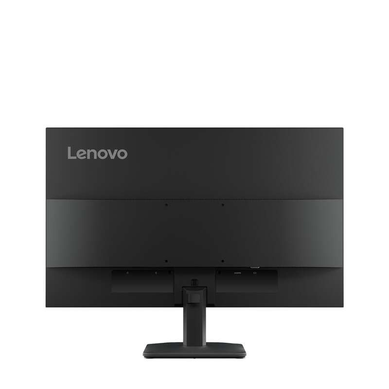 Thumbnail: Back view of Lenovo L24‑4E showing ports including HDMI and VGA with VESA mounting option.
